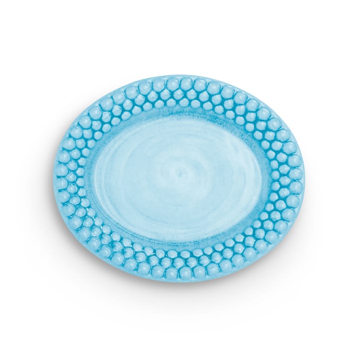 Bubbles-lautanen, ovaali 20 cm, Turkoosi Mateus