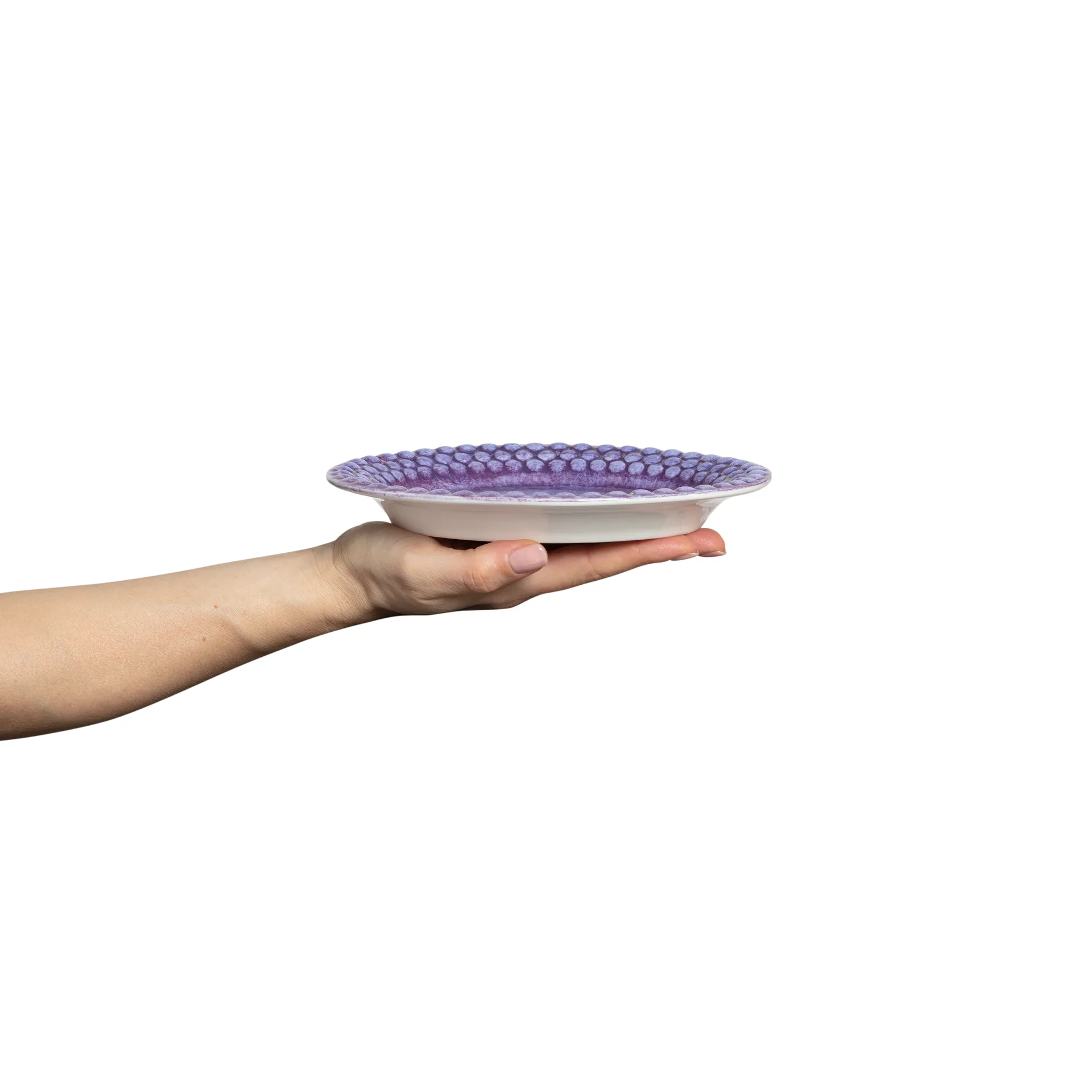 Bubbles-lautanen, ovaali 20 cm, Violetti Mateus