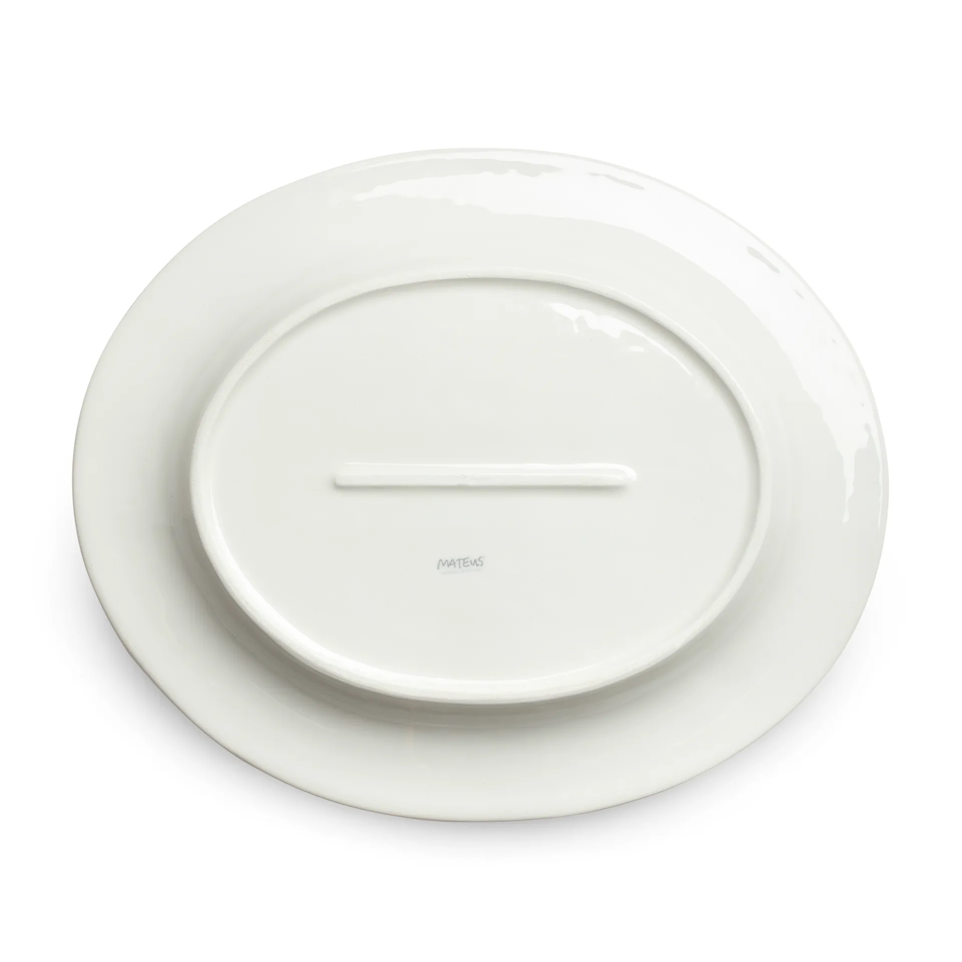 Bubbles-lautanen, ovaali 35 cm, Harmaa Mateus