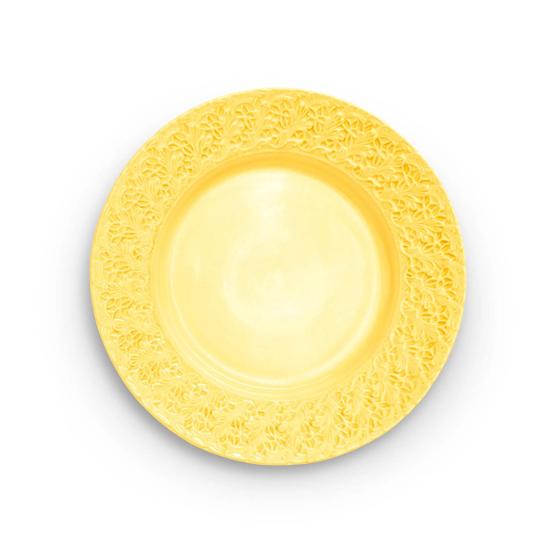 Lace-lautanen 32 cm, Keltainen Mateus