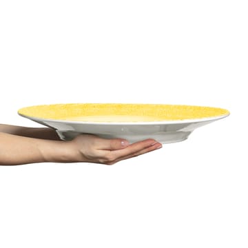 Lace-lautanen 42 cm - Keltainen - Mateus