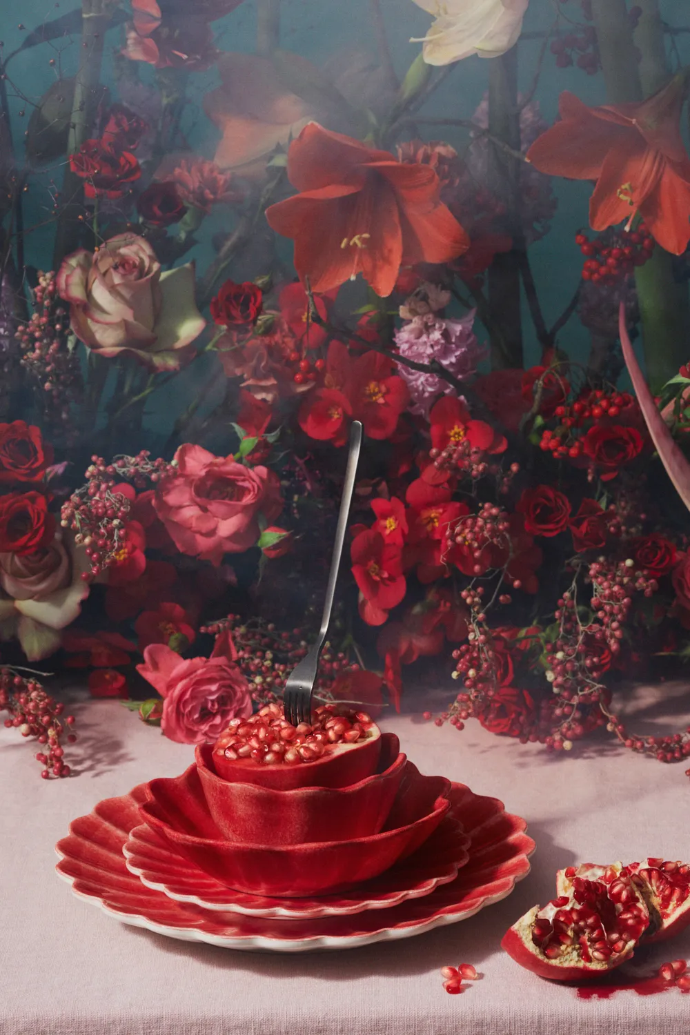 Oyster kulho Ø13 cm, Punainen Mateus