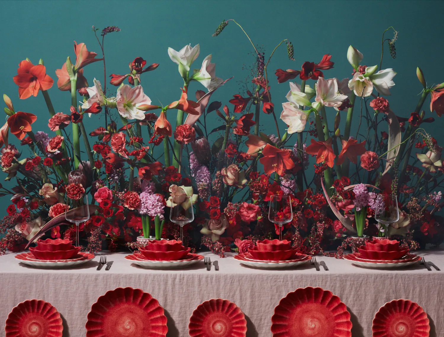 Oyster kulho Ø13 cm, Punainen Mateus