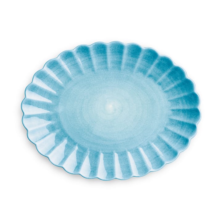 Oyster lautanen 30x35 cm, Turkoosi Mateus