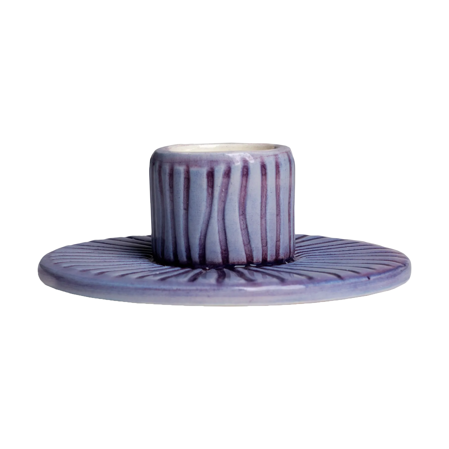 Stripes kynttilänjalka Ø 8 cm, Orvokki Mateus