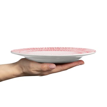 Stripes lautanen Ø 21 cm - Vaaleanpunainen - Mateus