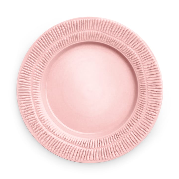 Stripes lautanen Ø28 cm - Vaaleanpunainen - Mateus