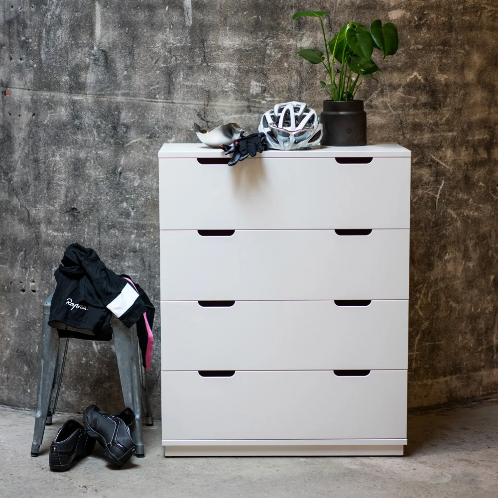 Aoko lipasto 4 laatikkoa, Valkolakka Mavis