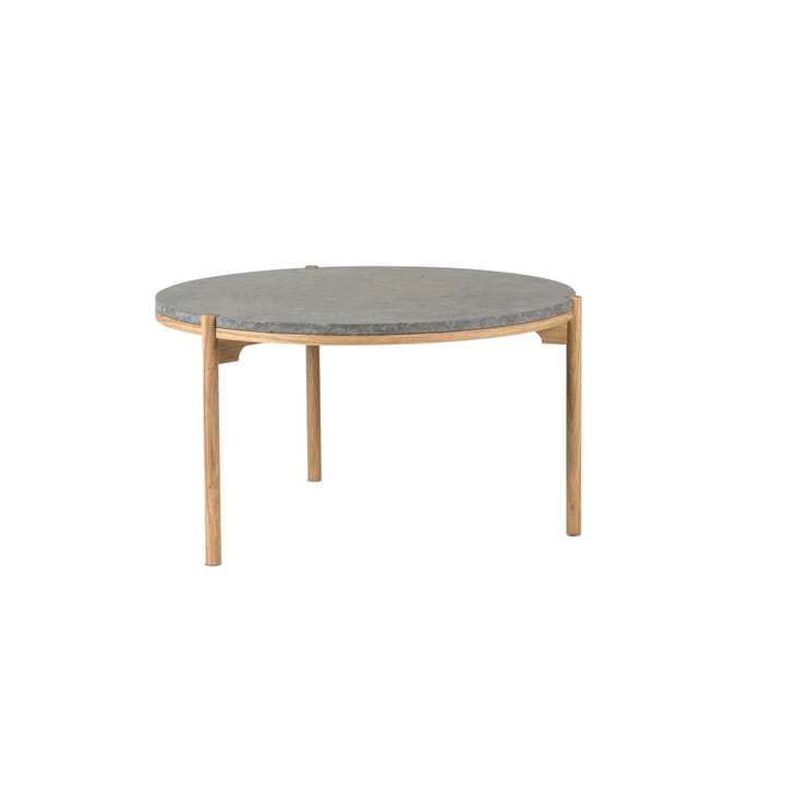 Dondo sivupöytä valkopigmentoitu tammiØ80 cm - Hiontahiekkakivi - Mavis