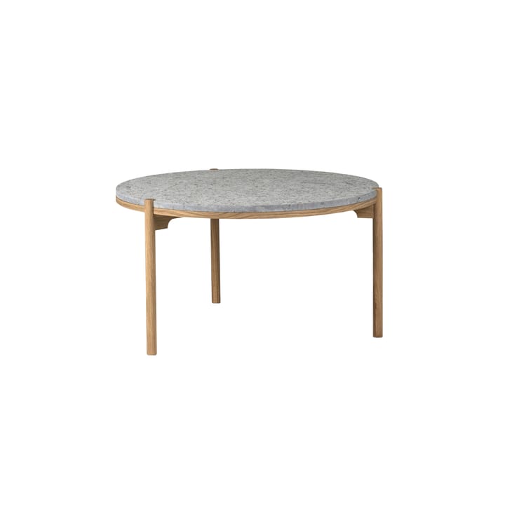 Dondo sivupöytä valkopigmentoitu tammiØ80 cm - Höylätty kalkkikivi - Mavis
