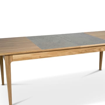 Höllviken ruokapöytä - tammi valkoinen pigmenttilakka mattapintainen, 1 lisäosa, tammi á 50 cm - Mavis