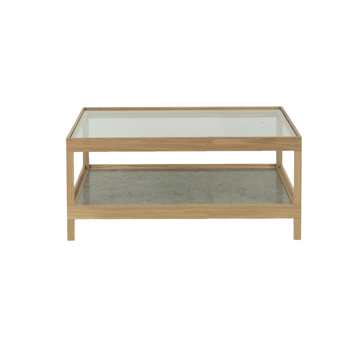 Ima-sohvapöytä 90x90 cm - Vitpigmenttinen mattalakkainen tammi, kalkkikivi - Mavis
