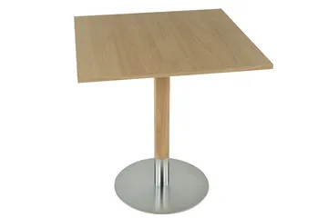 Punainen kahvipöytä 70x70 cm - Valkopigmentoitu mattalakattu tammi - Mavis