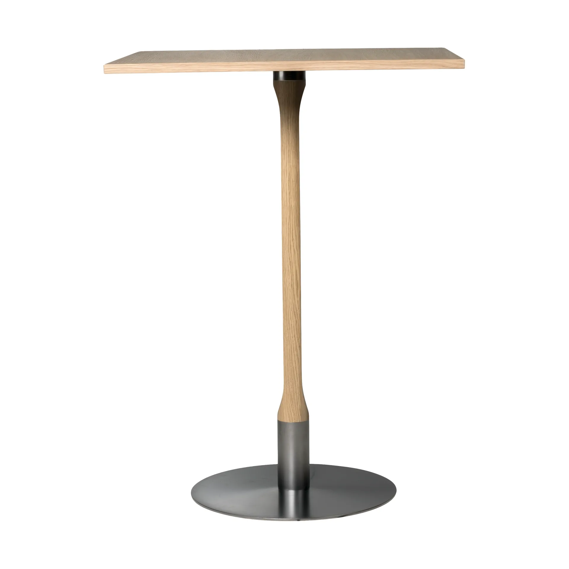 Rod baaripöytä 70x70 cm, Valkopigmentoitu mattalakattu tammi Mavis