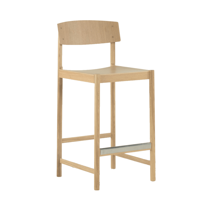 Rod baarituoli 65 cm, Valkopigmentoitu mattalakattu tammi Mavis
