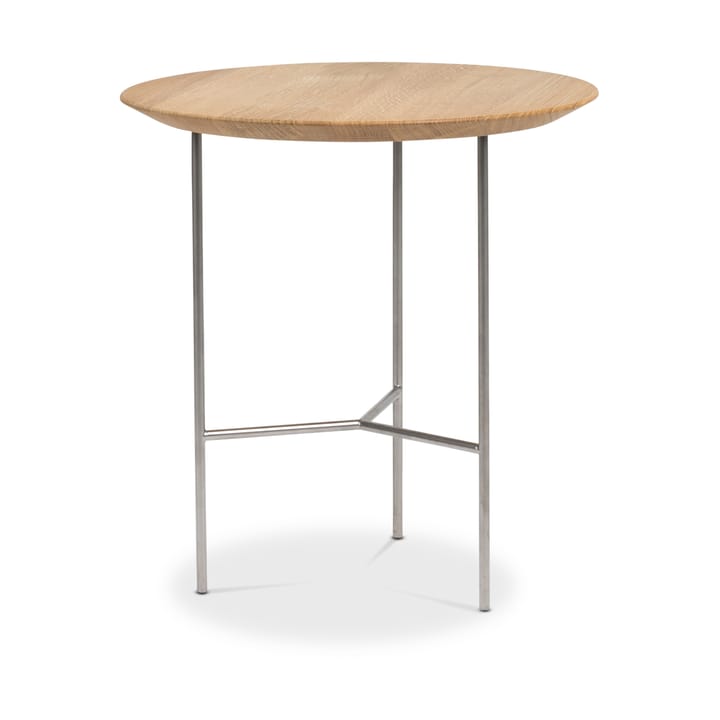 Tribeca sivupöytä - ekkiöljy rustiikki, satiinikromatut jalat, ø47 cm - Mavis