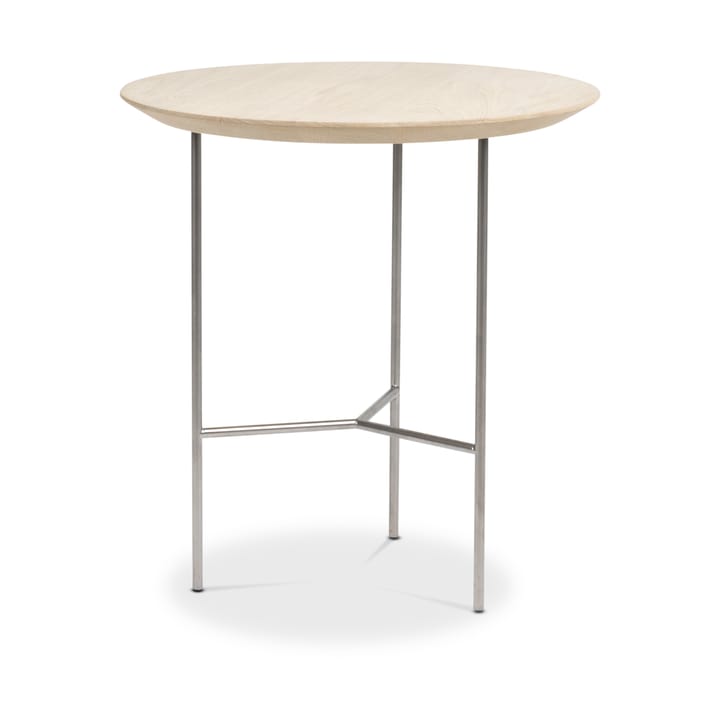 Tribeca sivupöytä - saviöljytty tammi rustiikki, satiinikromatut jalat, ø47 cm - Mavis