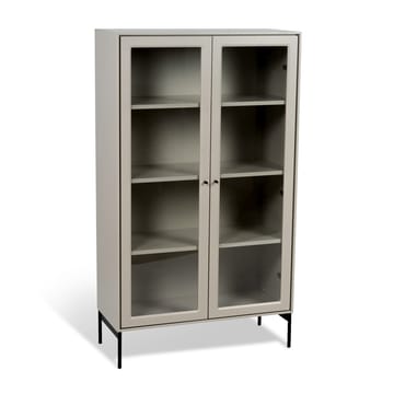 Volt vitriinikaappi 130 cm beige - Yksityiskohdat mustassa - Mavis