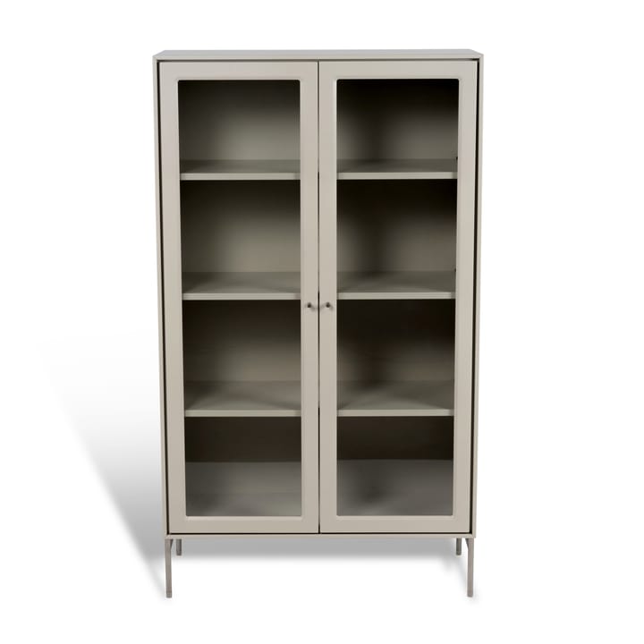 Volt vitriinikaappi 130 cm beige - Yksityiskohdat ruostumattomasta teräksestä - Mavis