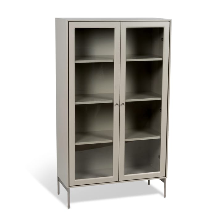 Volt vitriinikaappi 130 cm beige, Yksityiskohdat ruostumattomasta teräksestä Mavis