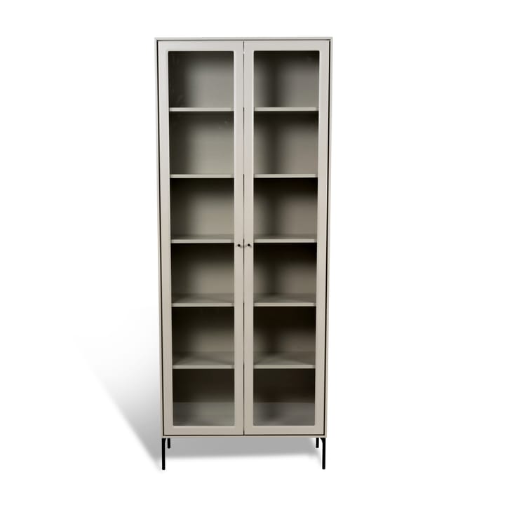 Volt vitriinikaappi 190 cm beige - Yksityiskohdat musta - Mavis