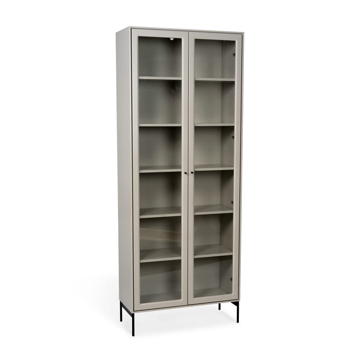 Volt vitriinikaappi 190 cm beige, Yksityiskohdat musta Mavis