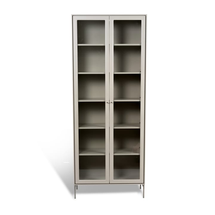 Volt vitriinikaappi 190 cm beige - Yksityiskohdat ruostumattomasta teräksestä - Mavis