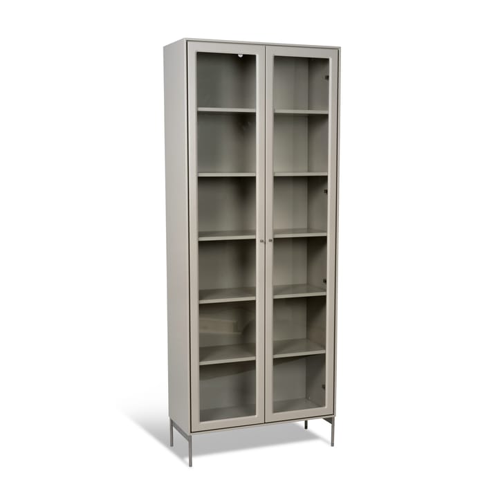 Volt vitriinikaappi 190 cm beige, Yksityiskohdat ruostumattomasta teräksestä Mavis