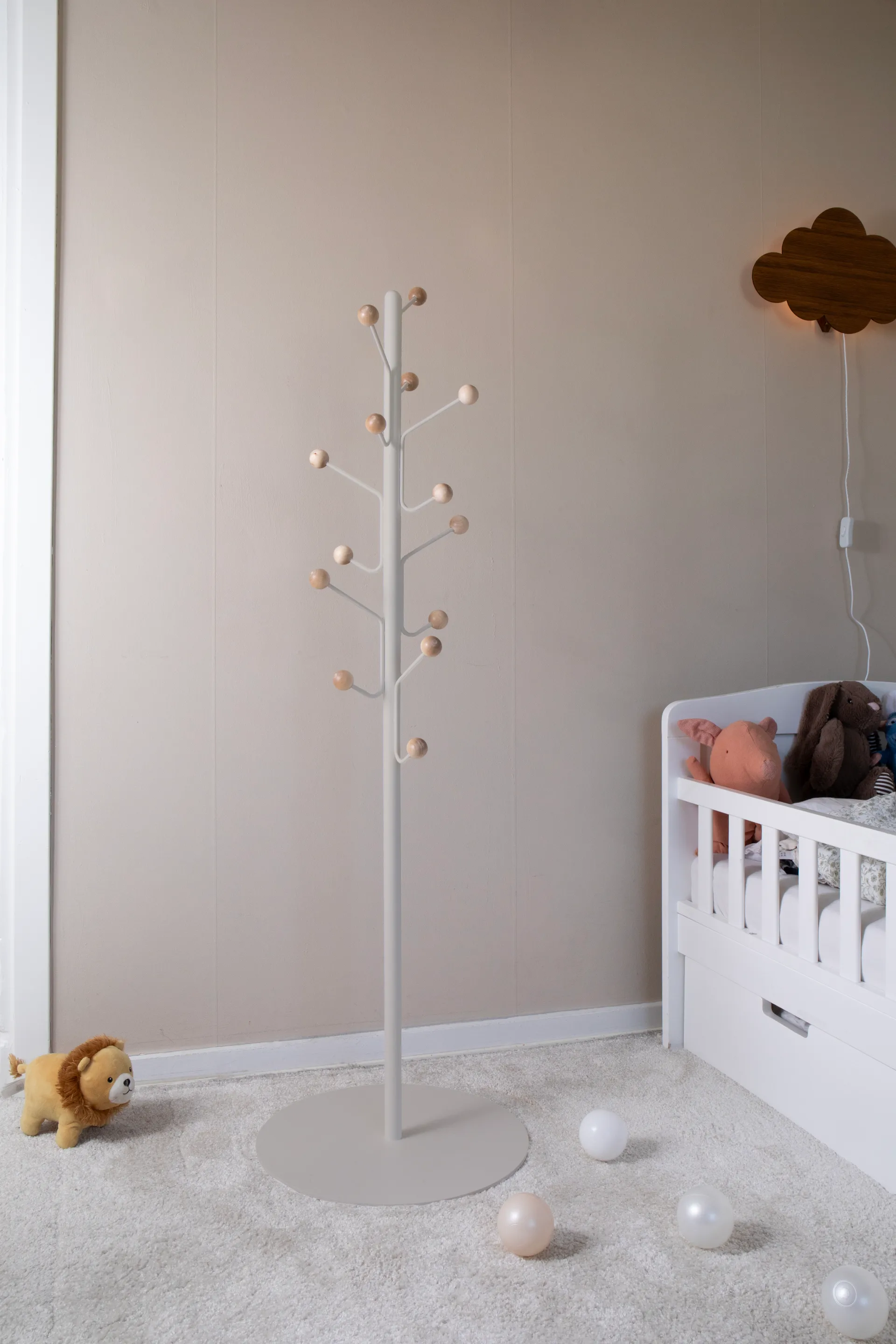 Bill Floor vaatekoukku juniori, Silkki harmaa Maze