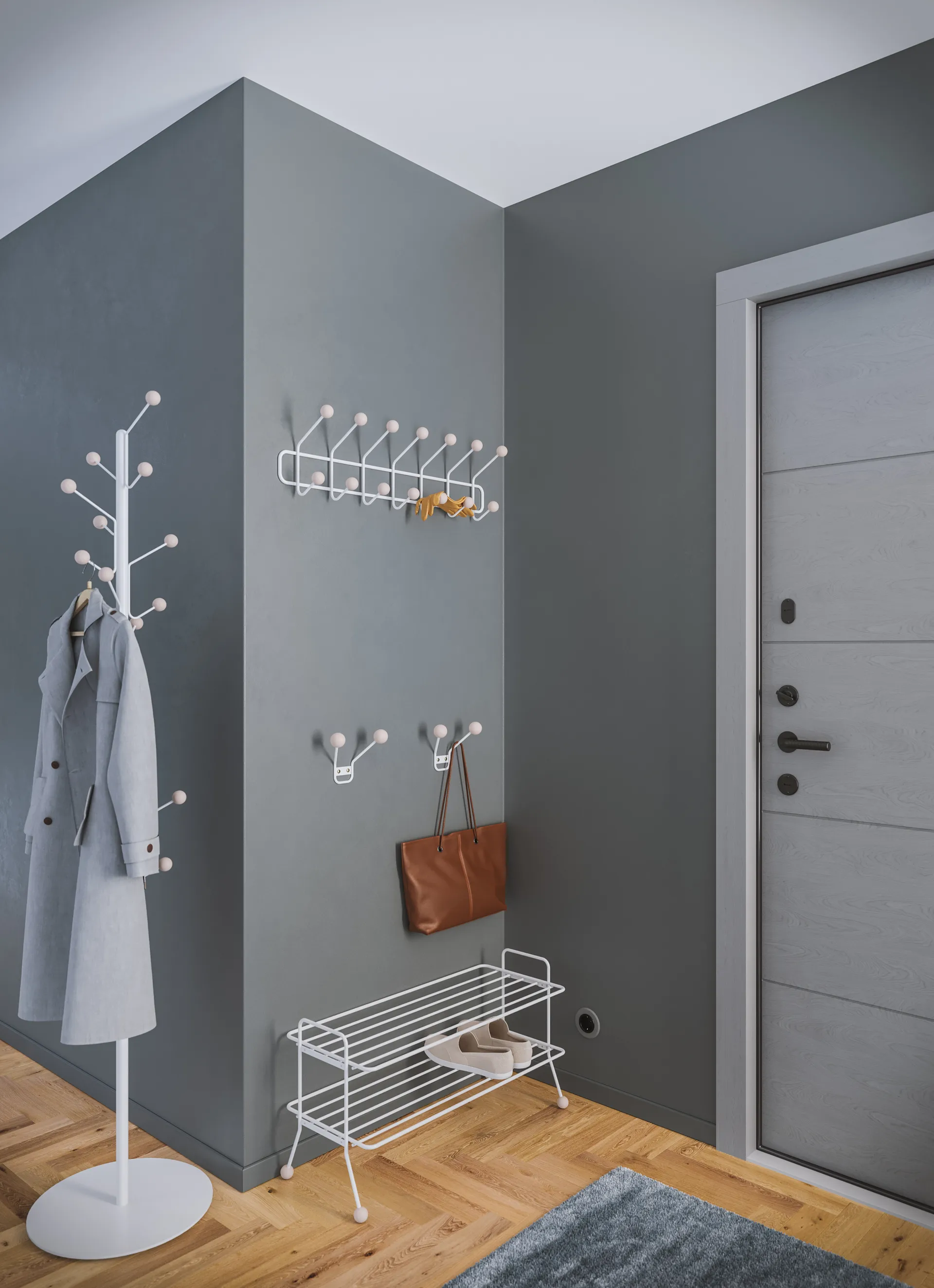 Bill Floor -vaateripustin, Valkoinen Maze