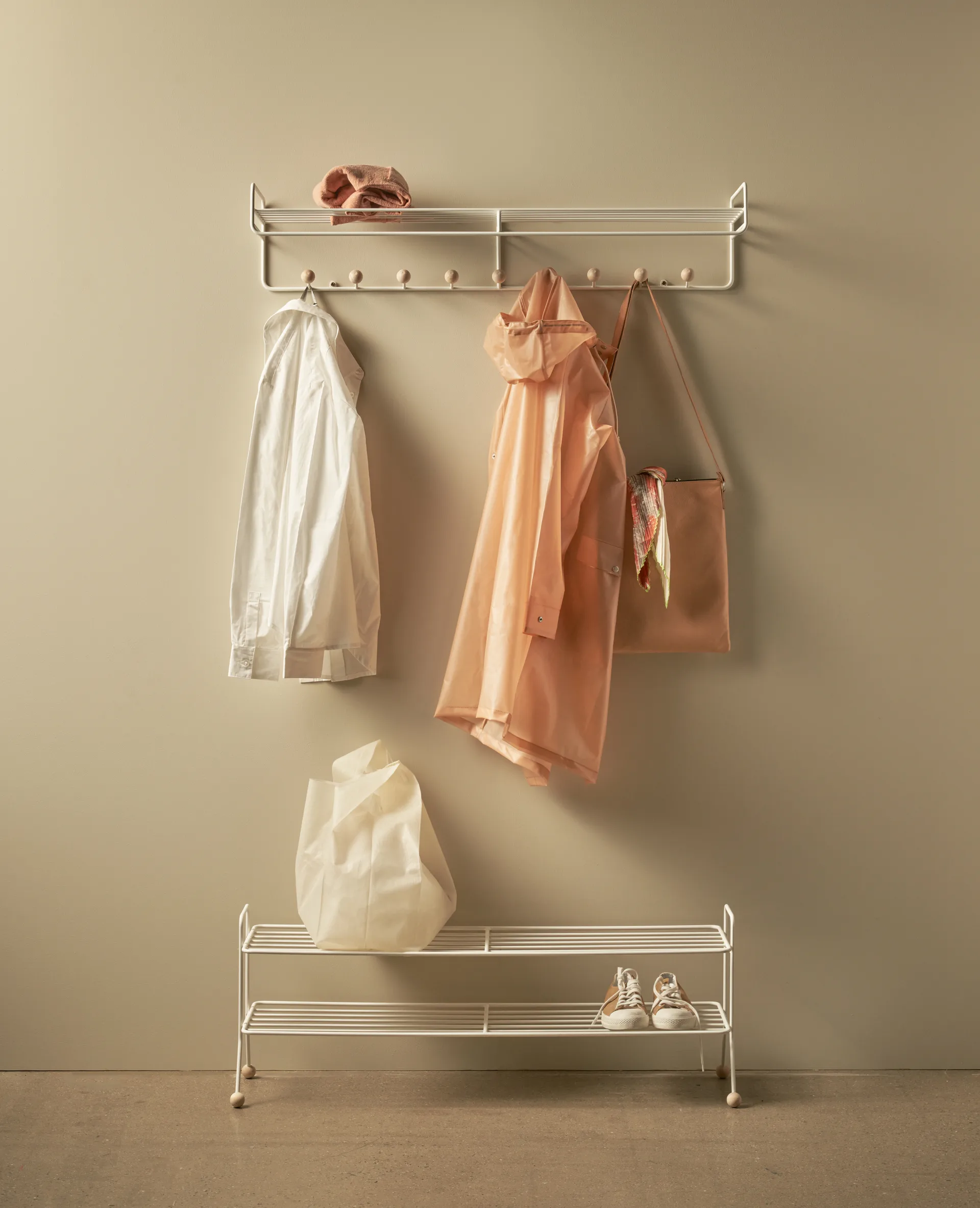 Bill Hat rack L hattuhylly, Greige Maze