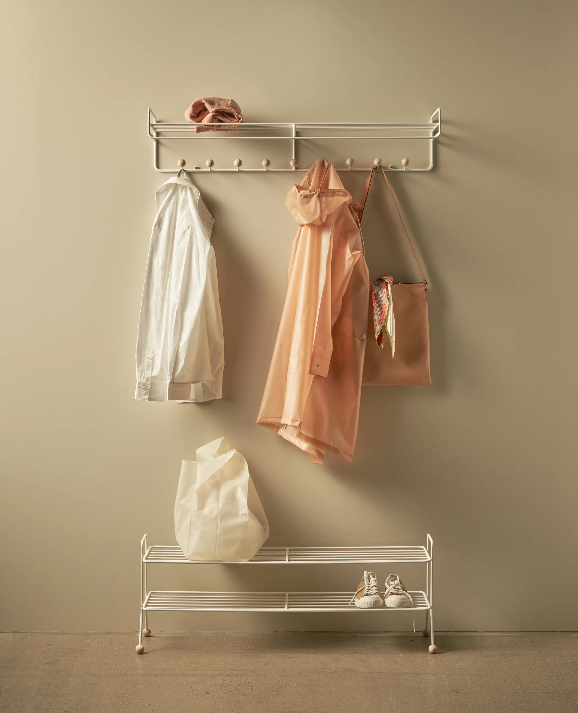 Bill Hat rack L hattuhylly, Valkoinen Maze