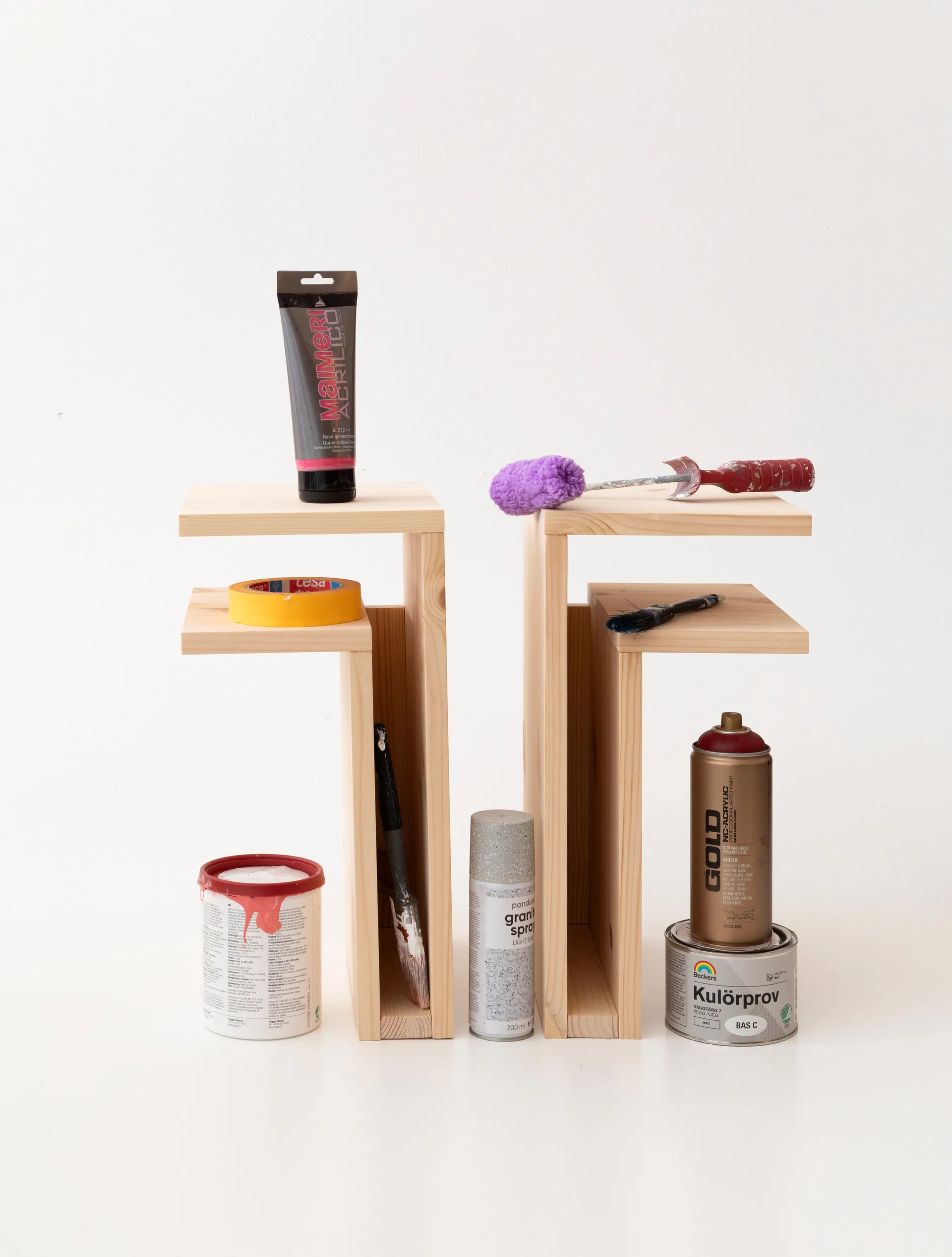 F-hylly Play DIY seinähylly, Mänty, vasen Maze