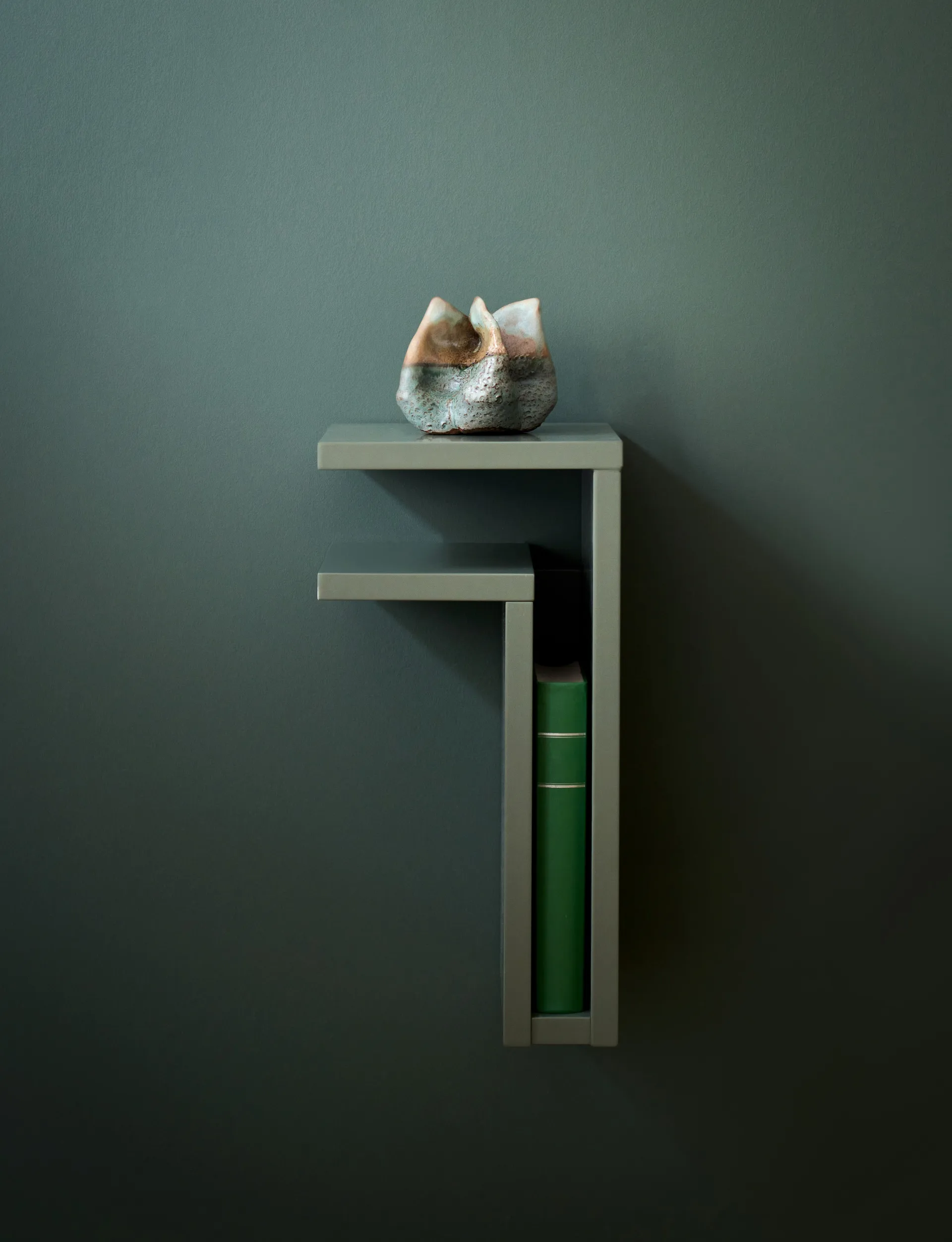 F-shelf seinähylly green grey, Hylly vasemmalle Maze