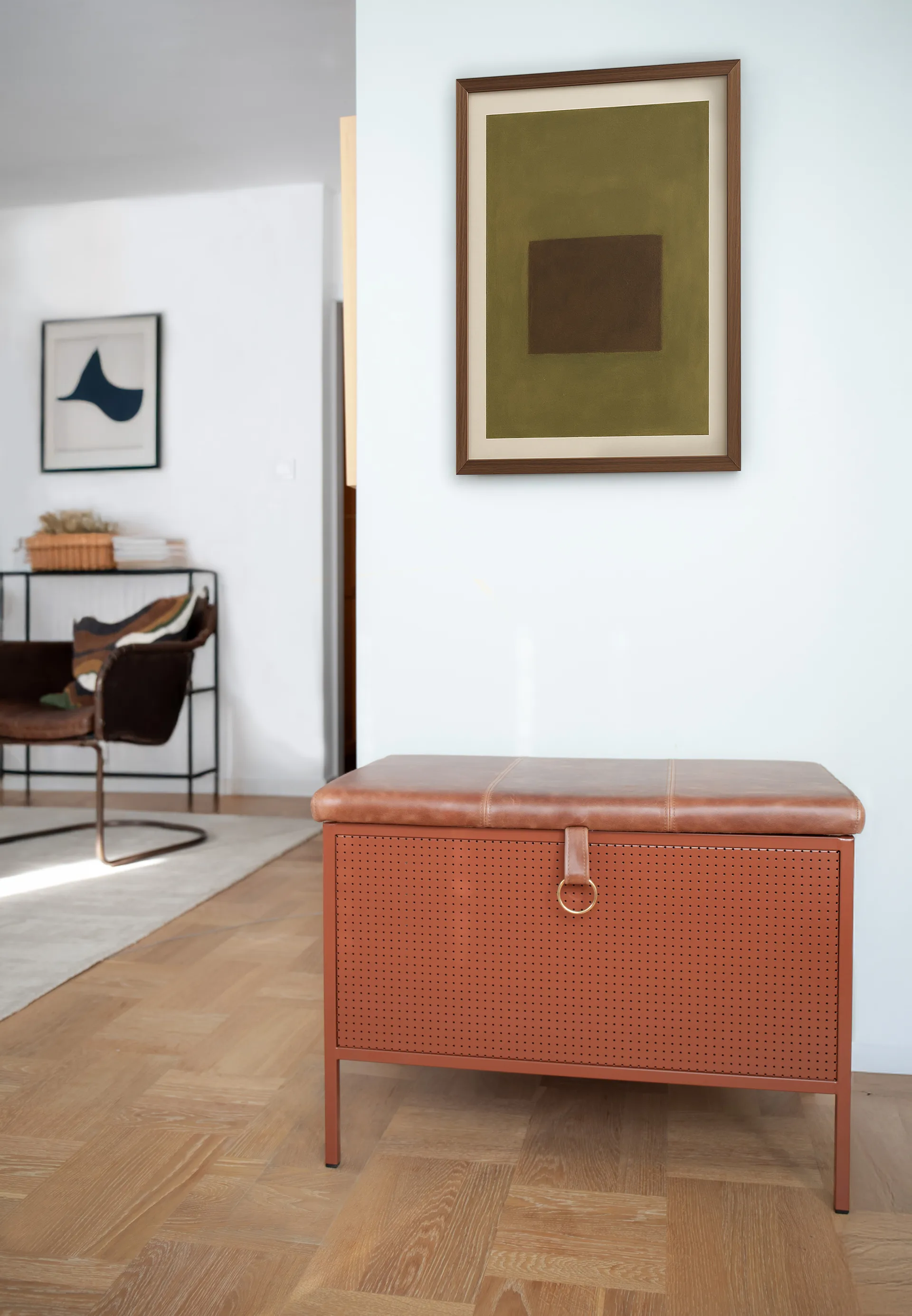 Frank säilytyspenkki, Cinnamon-vintage cognac Maze