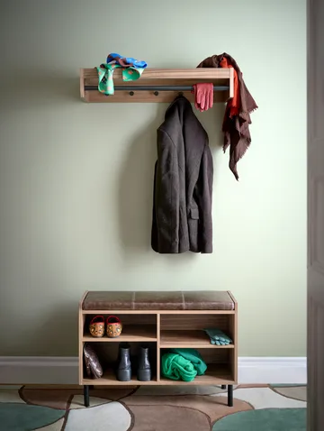 Gentle säilytyspenkki - Pähkinäpuu, 78x53x35 cm - Maze