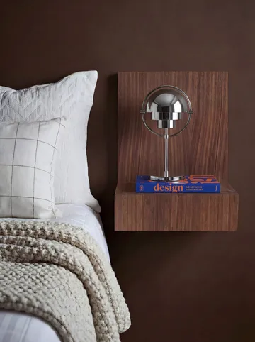 L-hylly seinähylly - Pähkinäpuu, 30×38×29 cm - Maze