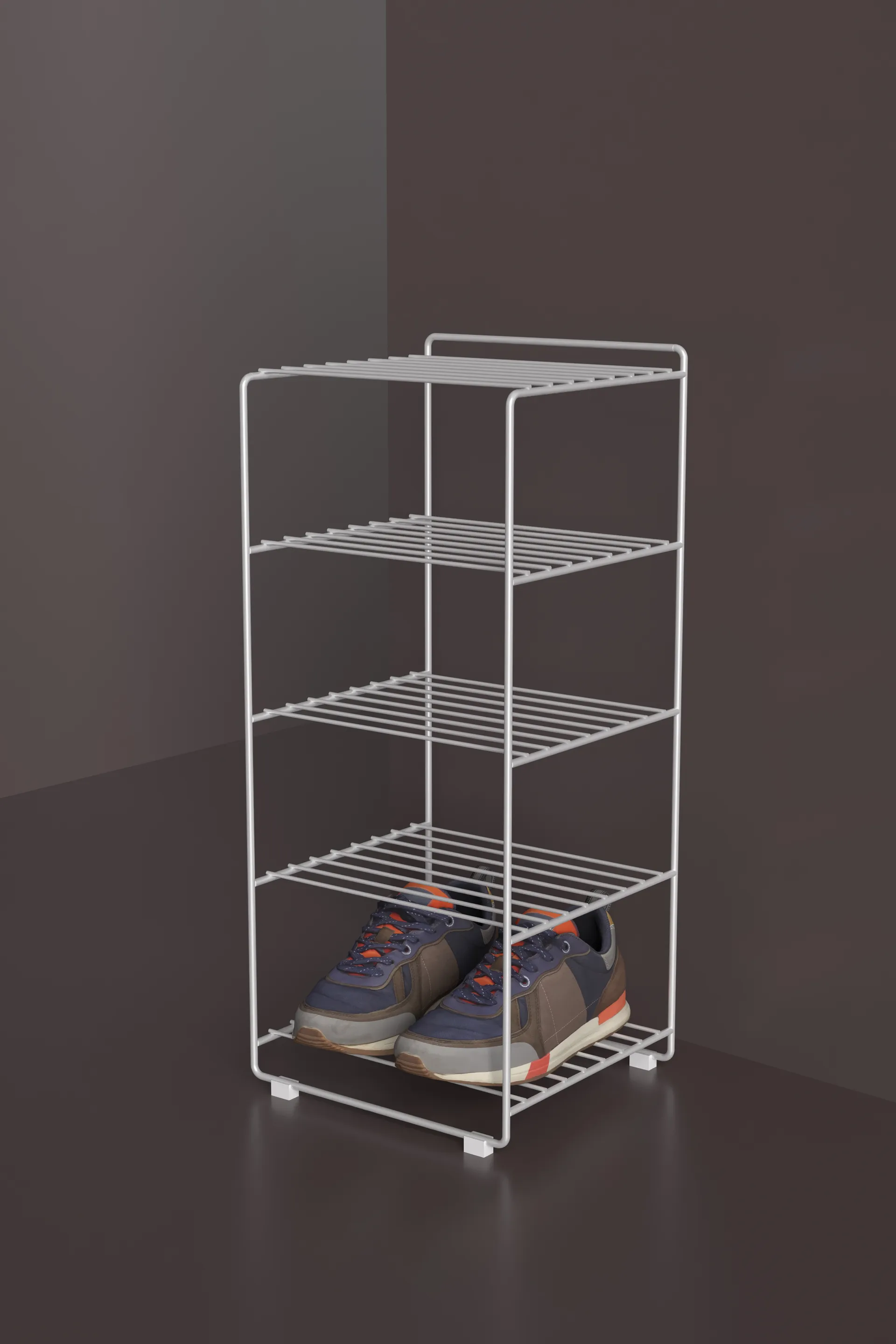 Maze Shoescraper kenkähylly, Valkoinen Maze