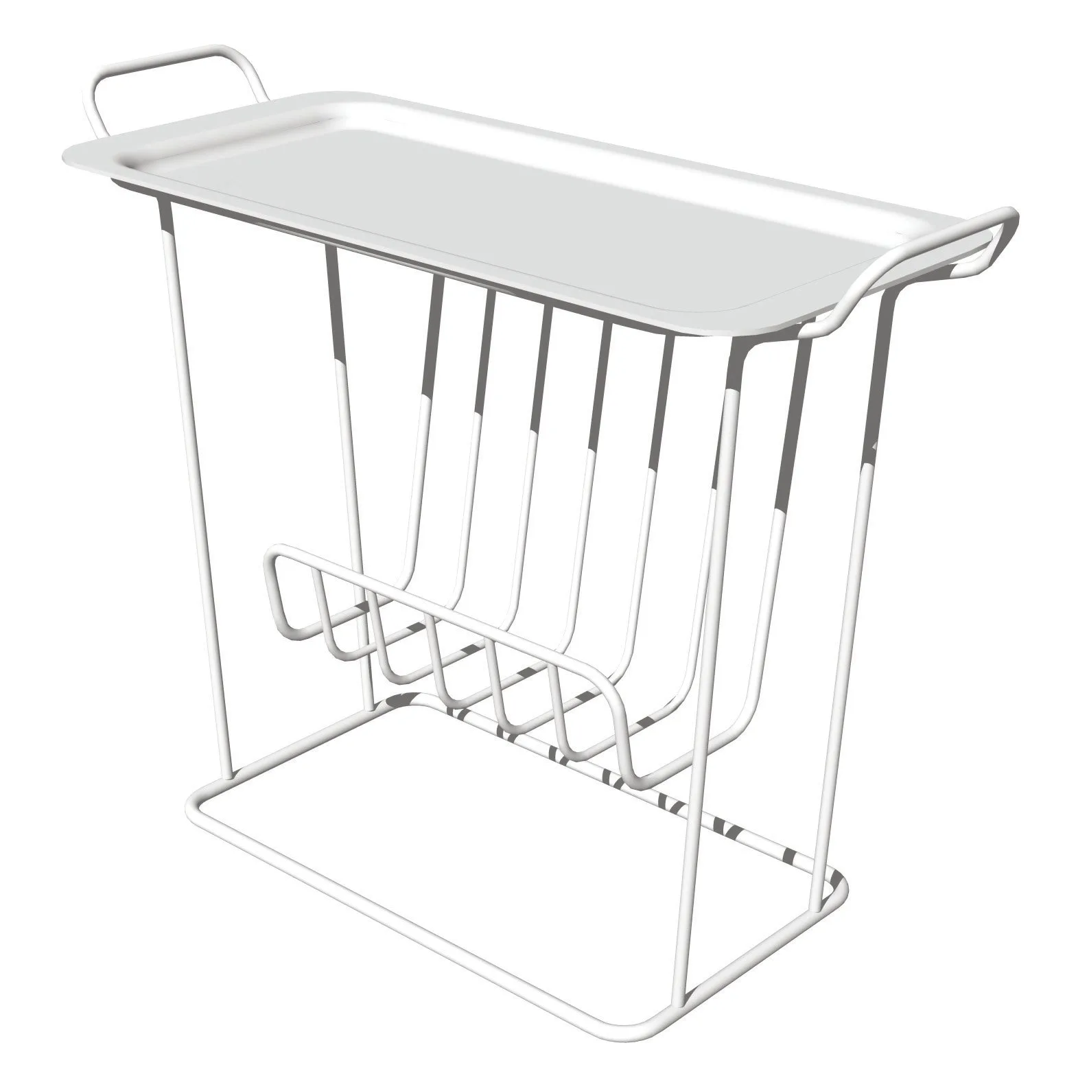 Minnie May Paper tarjotinpöytä, valkoinen Maze