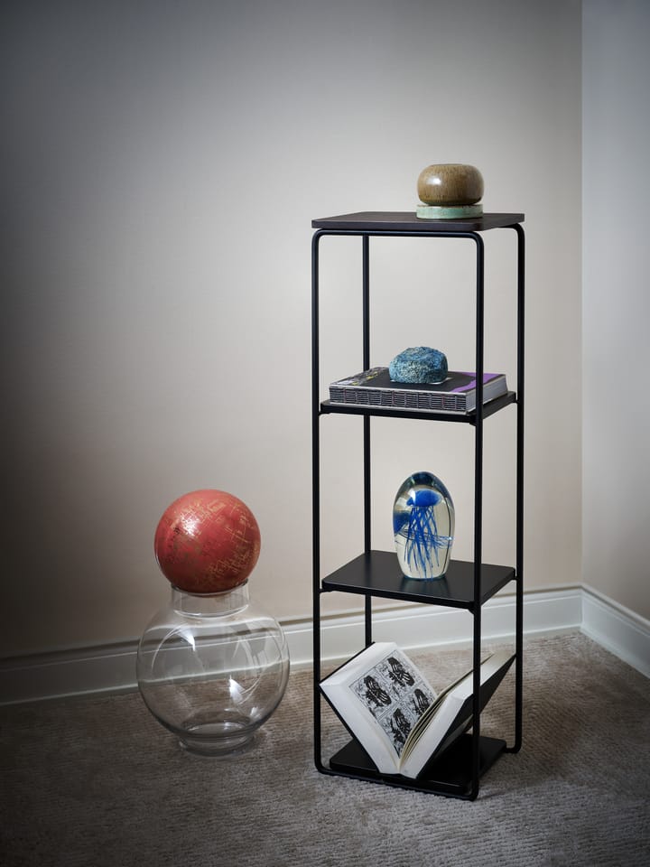 Mixrack Floor Shelf L -hylly 26 x 19 x 82,2 cm, Stained oak-black Maze