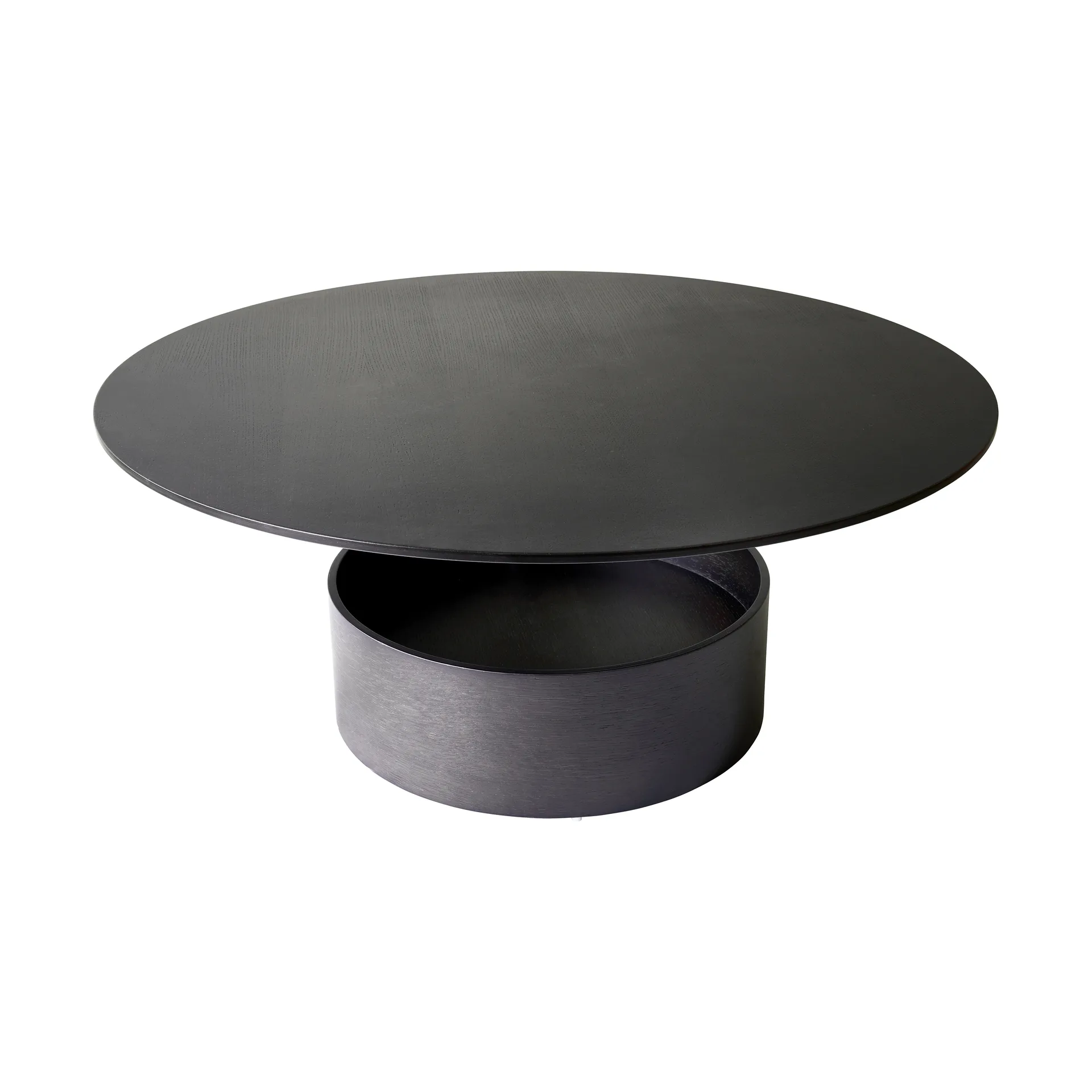 Parasol L -sohvapöytä Ø 90 cm, Dark stained oak Maze