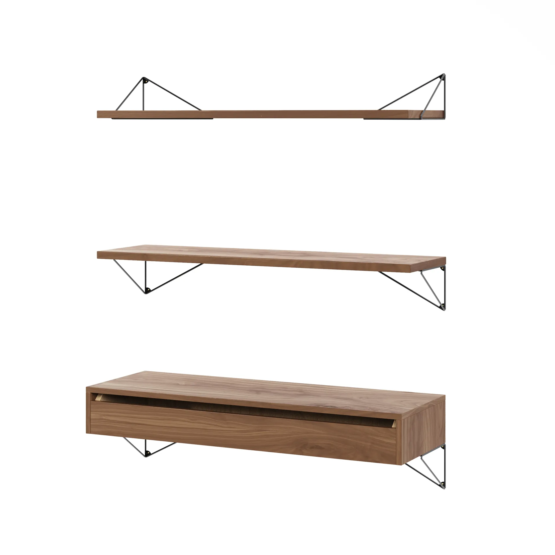 Pythagoras Bundle C hyllyjärjestelmä saksanpähkinä-musta Maze