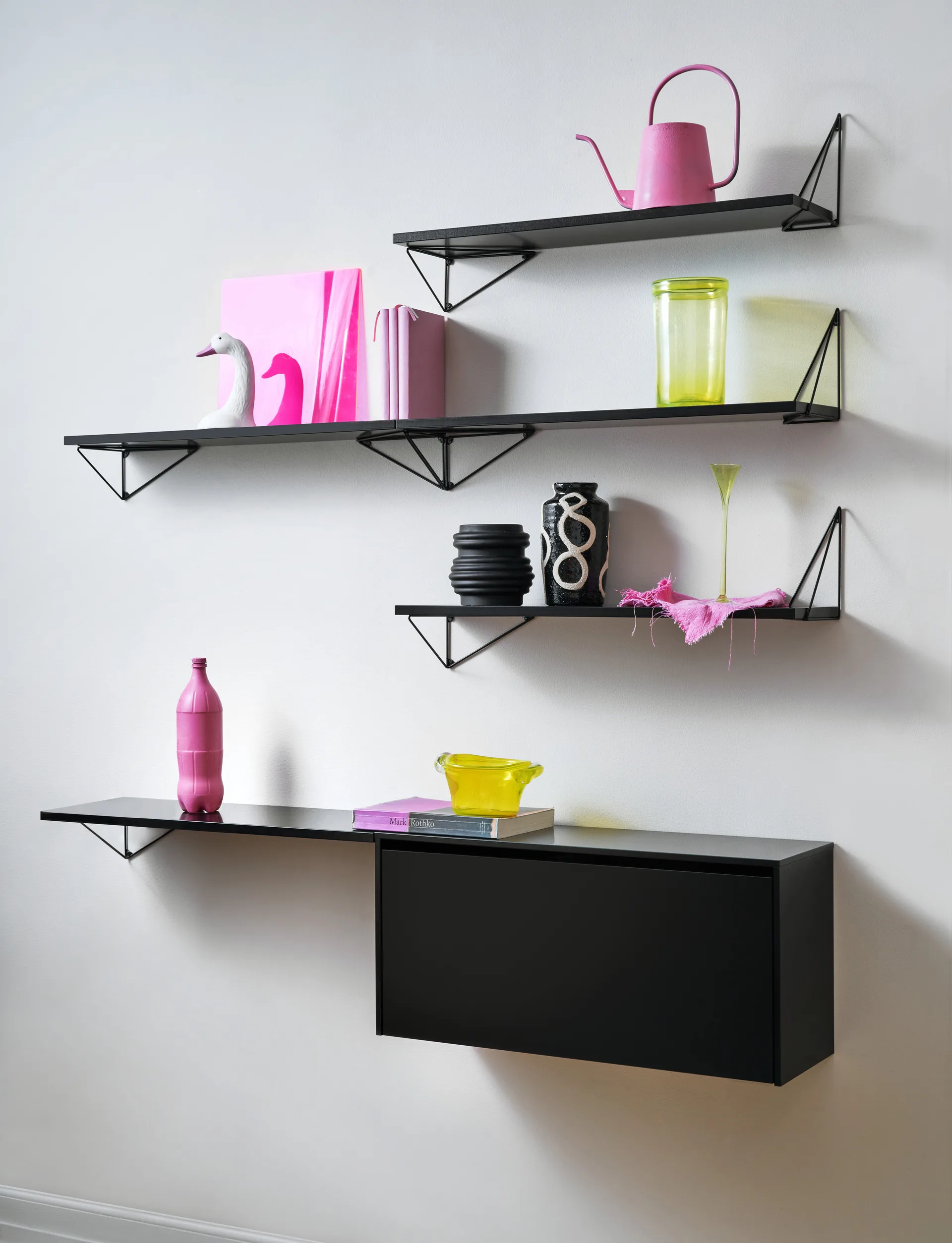 Pythagoras Cabinet -seinäkaappi 38 x 80 cm, Black Maze