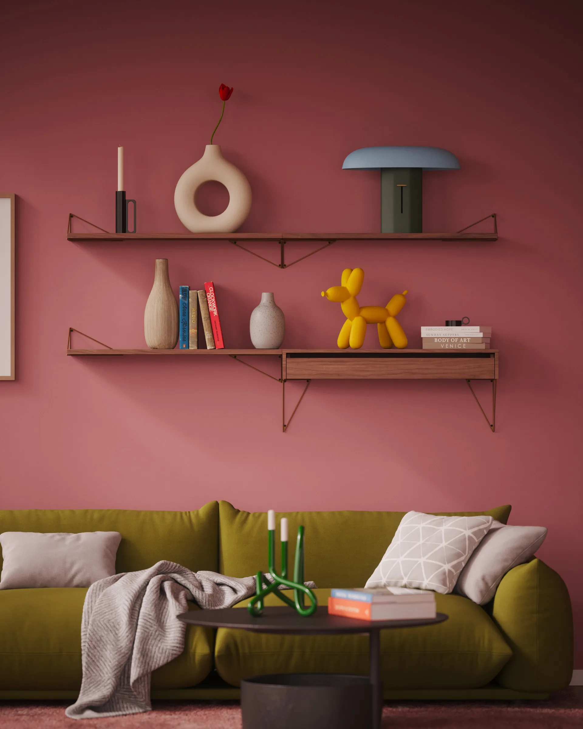 Pythagoras hyllylevy, Large, Saksanpähkinä Maze