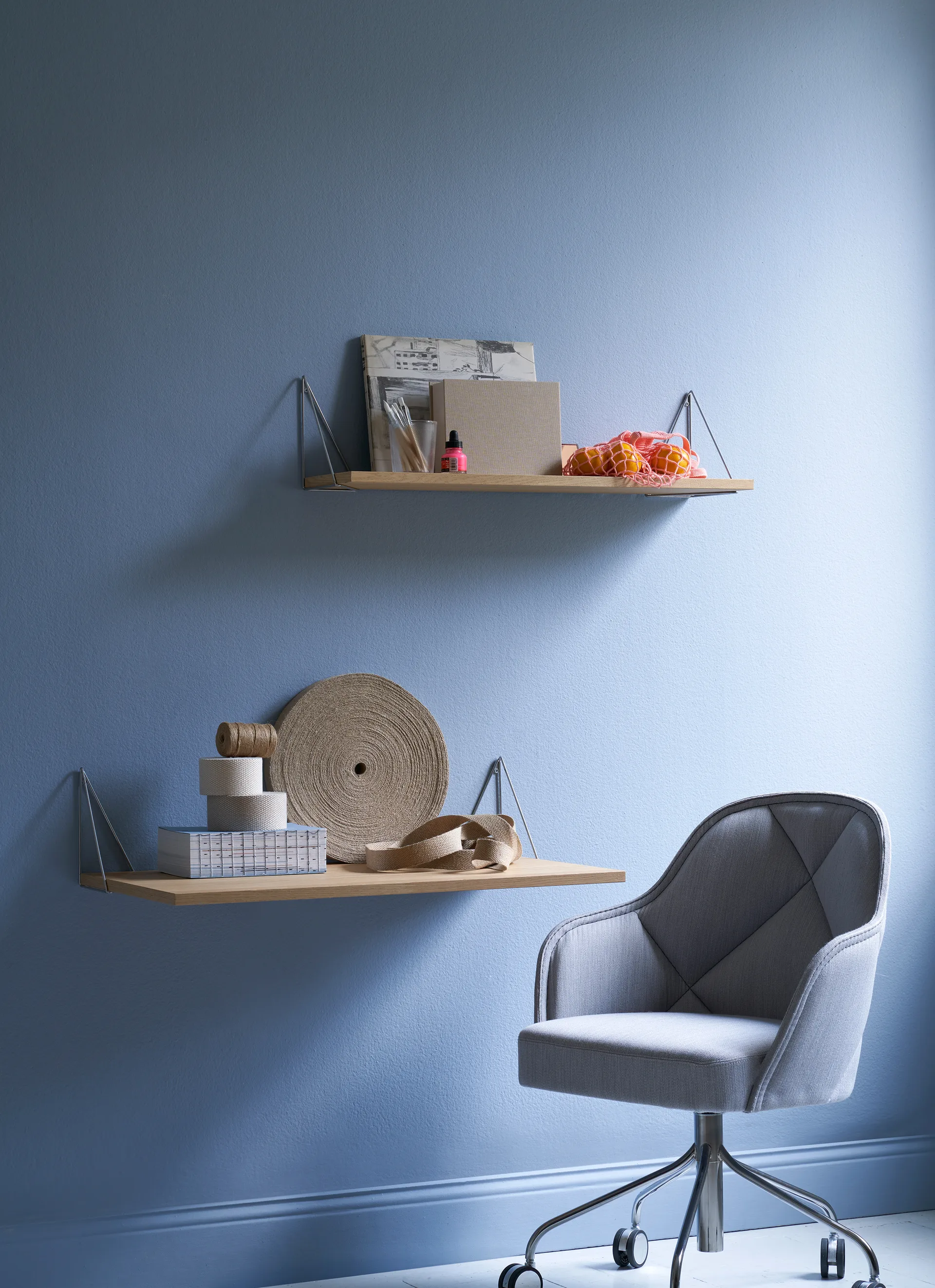 Pythagoras hyllynkannatin, 2 kpl, kromi Maze