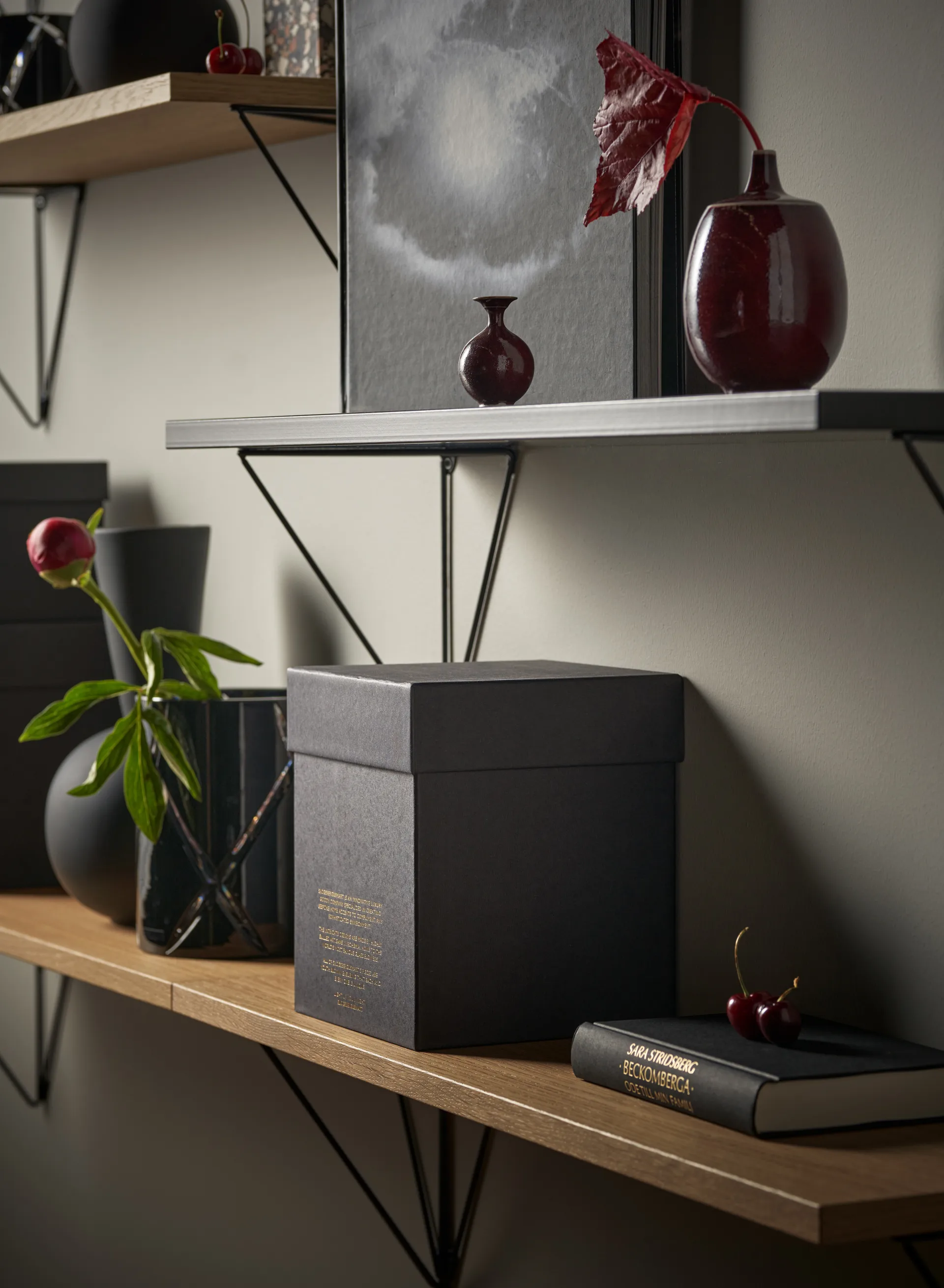 Pythagoras hyllytaso, musta Maze