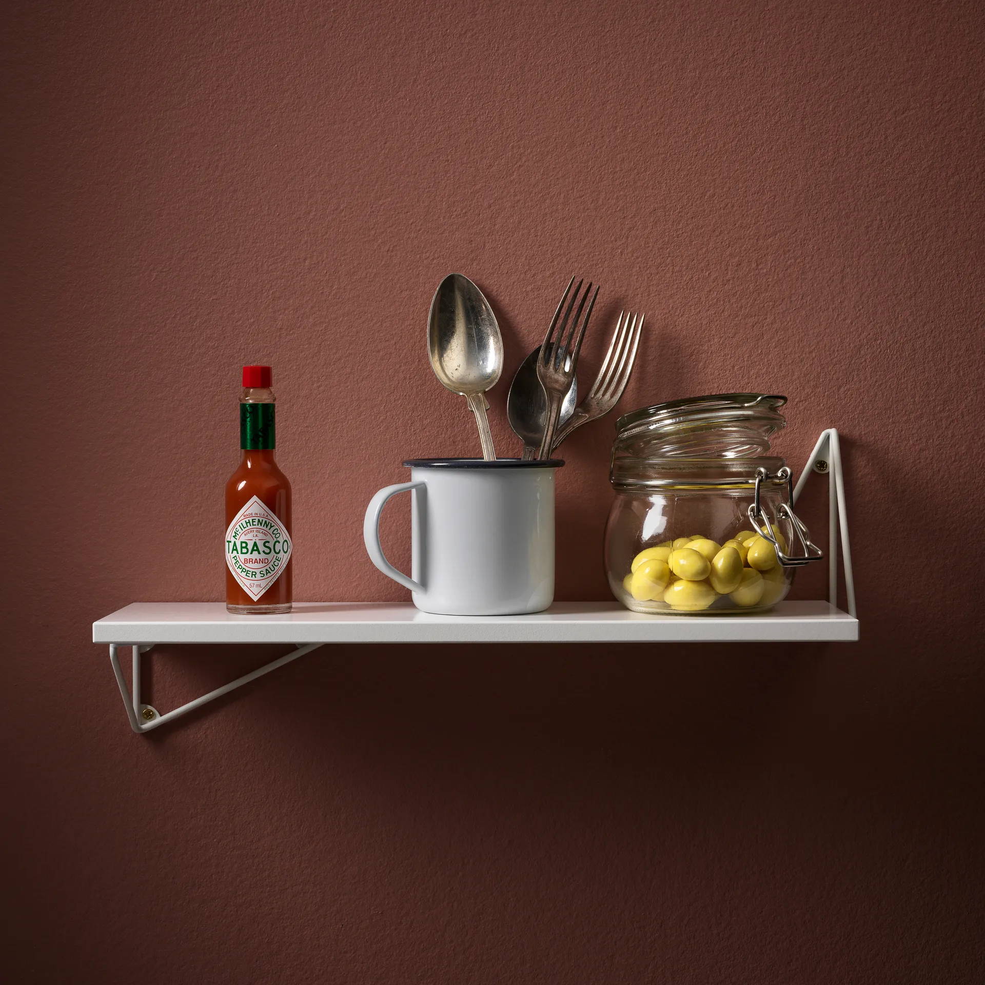 Pythagoras XS -hylly, valkoinen Maze