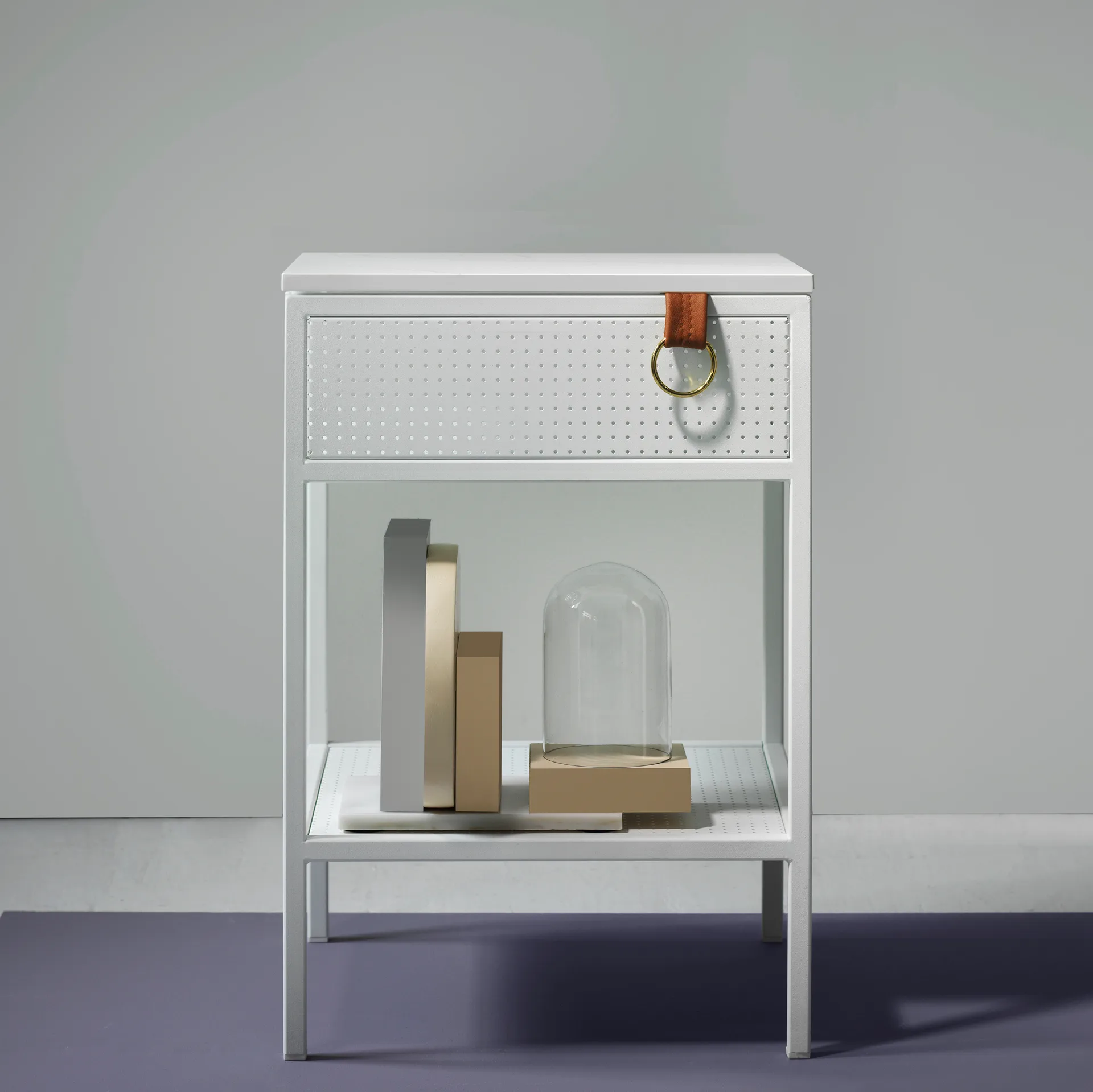 Tracy sivupöytä, oikeakätinen, valkoinen Maze