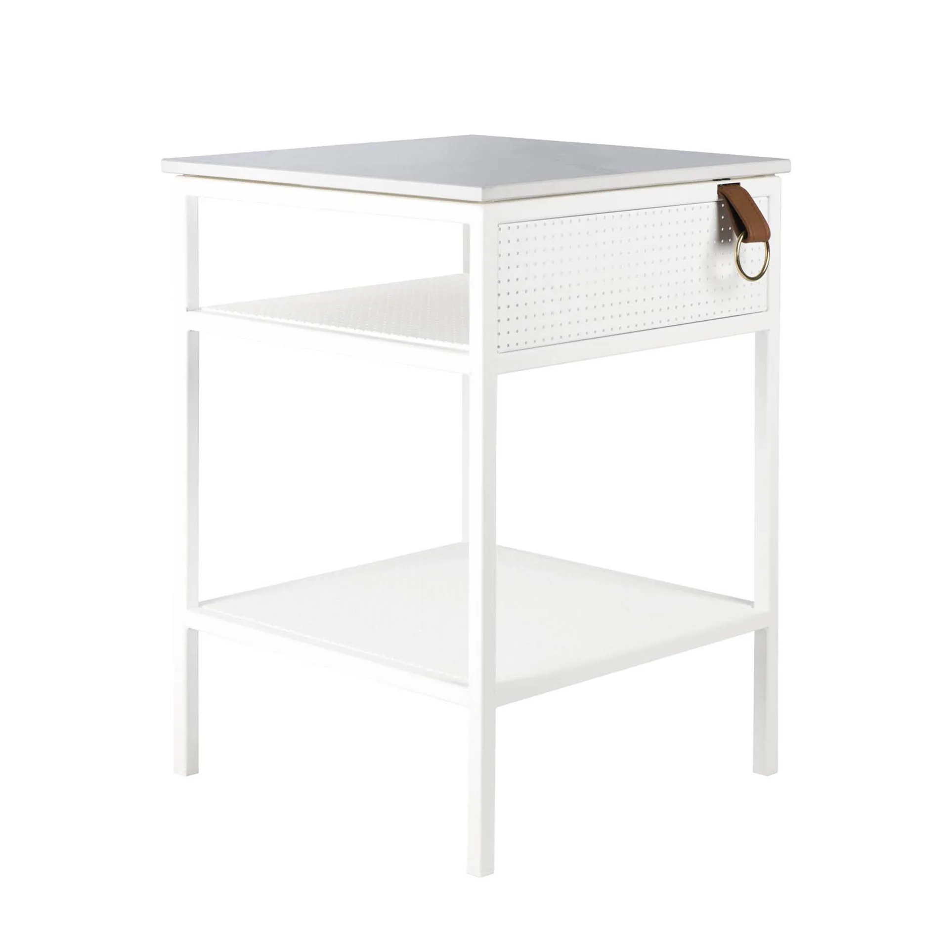 Tracy sivupöytä, oikeakätinen, valkoinen Maze