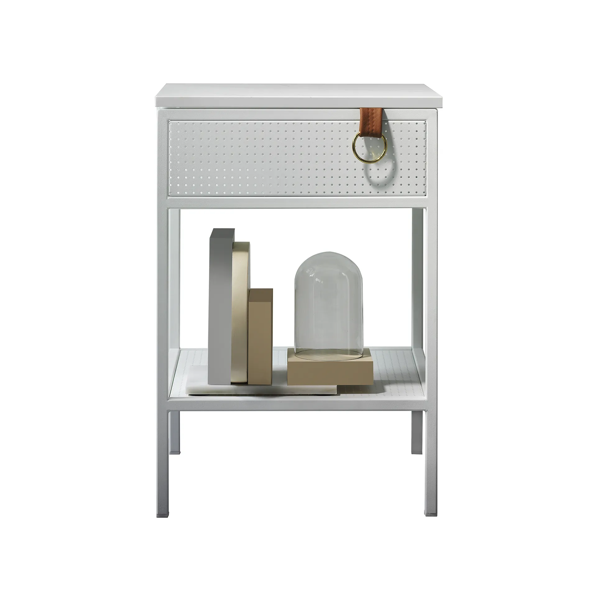 Tracy sivupöytä, oikeakätinen, valkoinen Maze